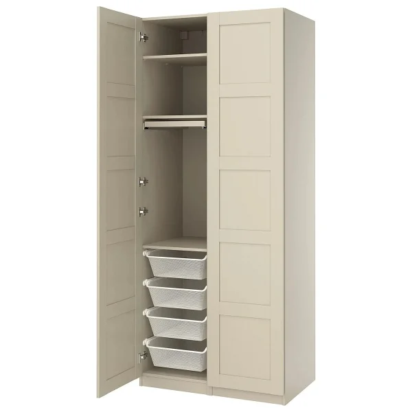 IKEA Bej Fonksiyonel Kapaklı Gardırop - Görsel 5