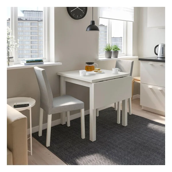 IKEA Beyaz Geniş Yemek Masası - Katlanır Mutfak Masası - Görsel 2