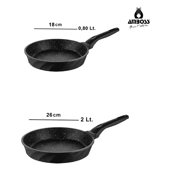Amboss Vento 18-26 cm 2'li Döküm Tava Seti - Görsel 2