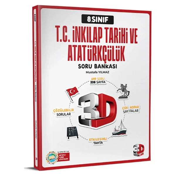 3D Yayınları 8. Sınıf Lgs İnkılap Tarihi ve Atatürkçülük Soru Bankası - Görsel 5