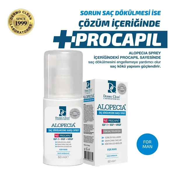Alopecia Procapil ve IGF İçerikli Saç Dökülmesine Karşı Erkek Seti - Görsel 2