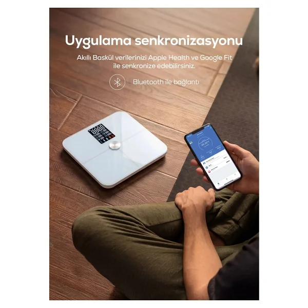 Xenon Smart X8702 Nabız Ölçümlü Beyaz Dijital Baskül - Görsel 4