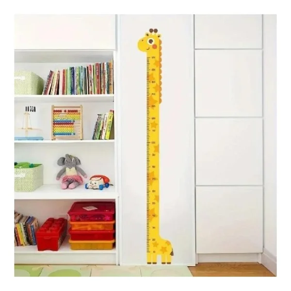 Sevimli Sarı Zürafa Boy Ölçüsü Sticker - Görsel 7