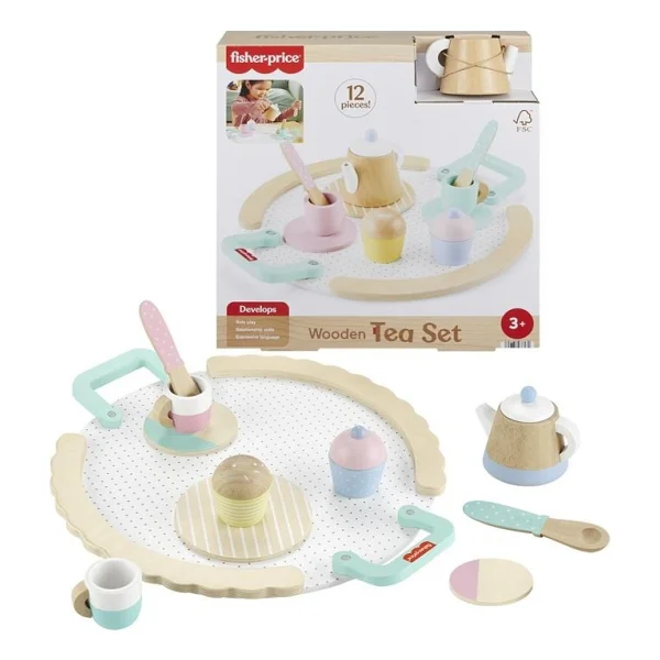 Fisher Price Ahşap Çay Seti HXT82 - Görsel 2