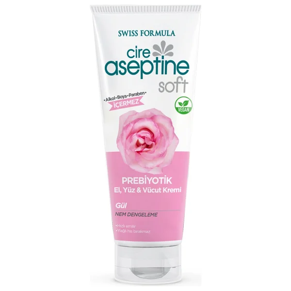 Cire Aseptine Soft Gül Özlü Nem Dengeleyici ve Besleyici Prebiyotikli Krem 75 ml - Görsel 5