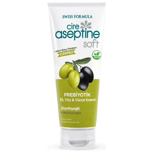 Cire Aseptine Soft Zeytinyağlı Nemlendirici Pürüzsüzleştirici Prebiyotikli Krem 75 ml - Görsel 3