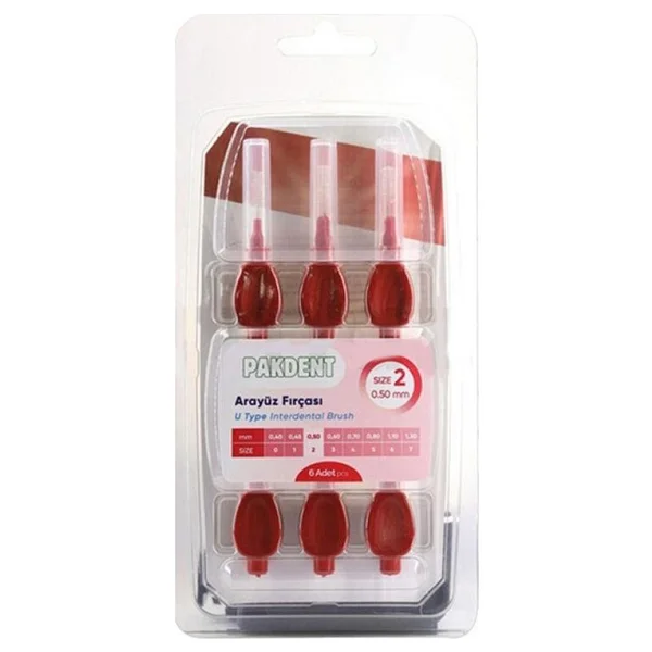 Pakdent Arayüz Fırçası U Tip 0,50 mm 6 Adet - Görsel 2
