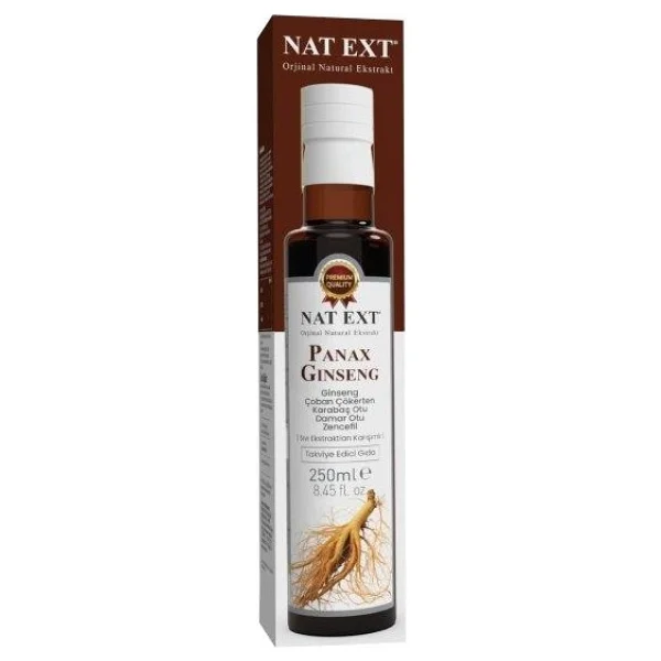 İmmu-Nat Nat Ext Panax Ginseng Çoban Çökerten Karabaş Otu Damar Otu Zencefil Sıvı Ekstrakt Karışımı 250 Ml - Görsel 2