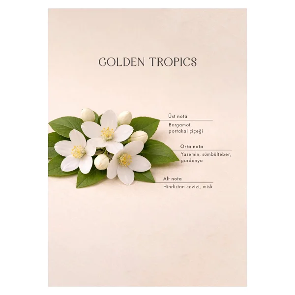 Bella Maison Golden Tropics Soya Wax Kokulu Mum Yeşil (120 gr) - Görsel 4