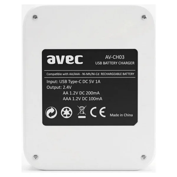 Avec AV-CH03 4lü AA-AAA USB Pil Şarj Aleti - Görsel 3