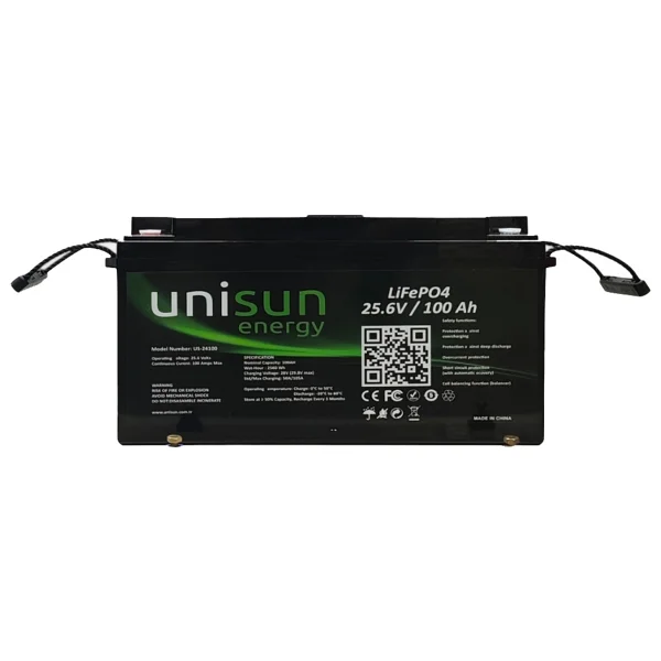 Unisun 25,6V 100Ah LiFEPO4 Batarya 6000 Cycle Ekran Bluetooth - Görsel 3