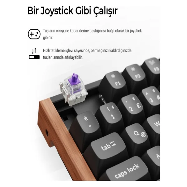 Keychron K8 HE Special Edition RGB TKL Magnetic Nebula Switch Kablolu/Kablosuz Mekanik Oyuncu Klavyesi - Görsel 5