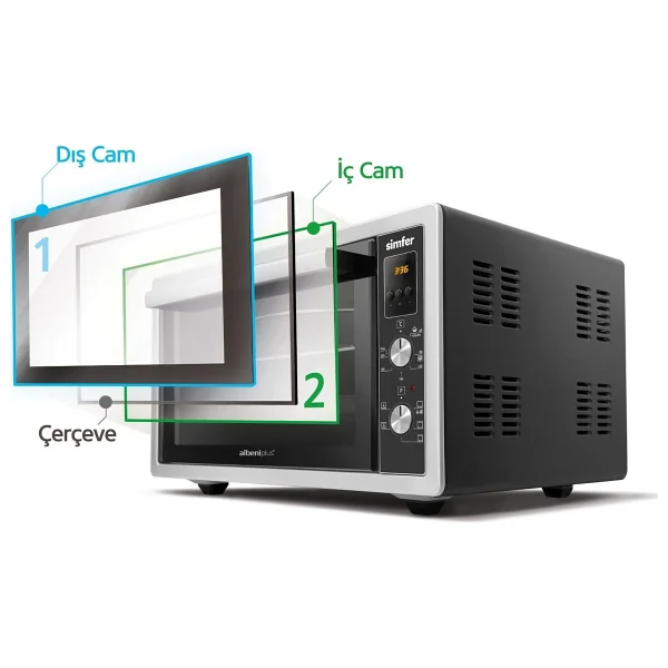 Simfer 7062 70 lt Midi Fırın - Görsel 5