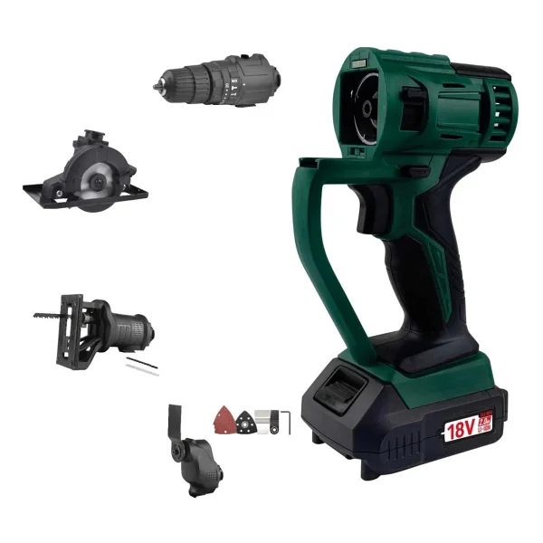 KLpro KLMS18-20 18 V 2 Ah Li-on Çift Akülü Darbeli Vidalama Multi Set - Görsel 9