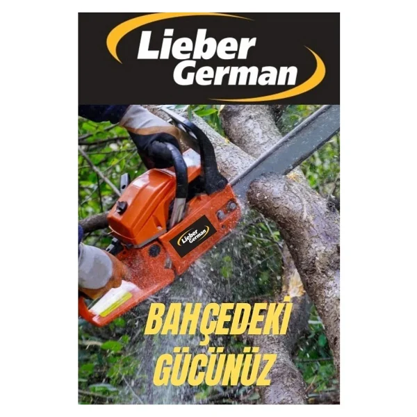 Lieber German Alman GTH5900 Tam Profesyonel 11 Hp 62 cc Benzinli Odun Ağaç Kesim Bıçkı Motoru Benzinli Ağaç Motoru - Görsel 7