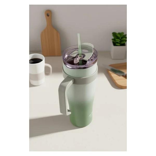 Bambum Horizon - Pipetli Termos Bardak Lacivert 1000Ml - Görsel 9