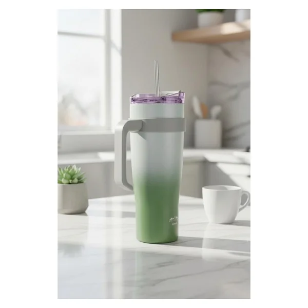 Bambum Horizon - Pipetli Termos Bardak Lacivert 1000Ml - Görsel 10