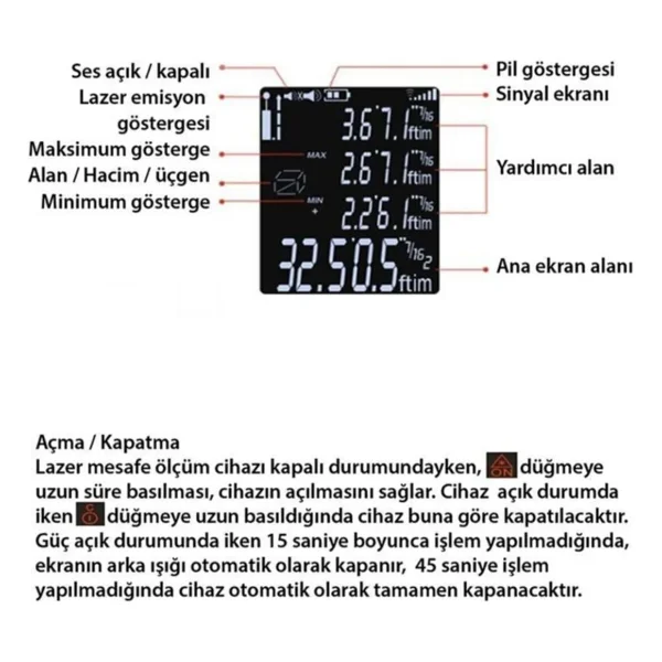 Exeo H6 Lazer Metre - Görsel 6