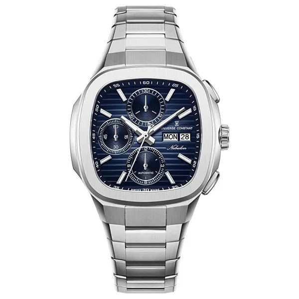 Universe Constant Nebulon Chrono UC7994 Gümüş-Lacivert Erkek Kol Saati - Görsel 6