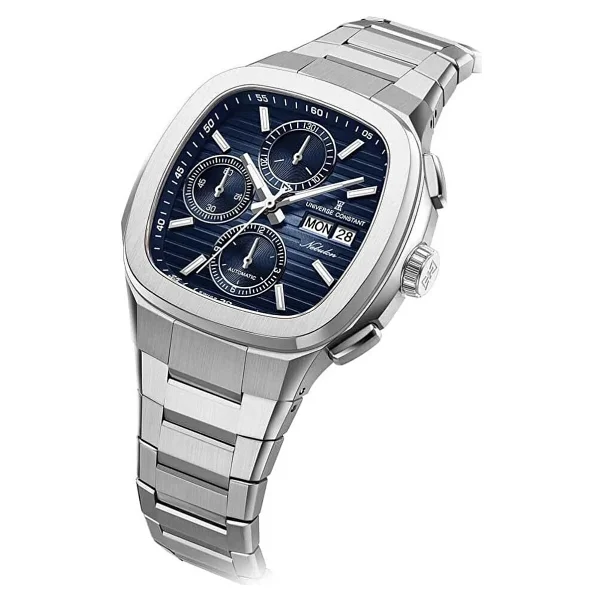 Universe Constant Nebulon Chrono UC7994 Gümüş-Lacivert Erkek Kol Saati - Görsel 3