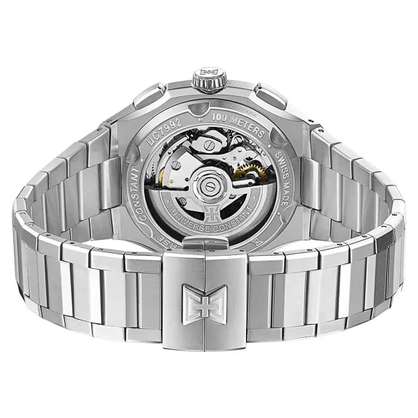 Universe Constant Nebulon Chrono UC7992 Gümüş-Yeşil Erkek Kol Saati - Görsel 4