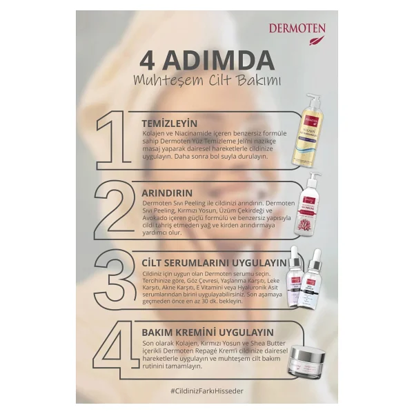 Dermoten E Vitamini Nemlendirici Cilt Bakım Serumu 30 ml - Görsel 4