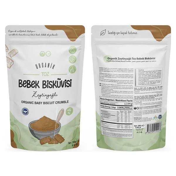 OG Natural Organik Bebek Bisküvisi ve Bisküvi Tozu Seti - Görsel 9