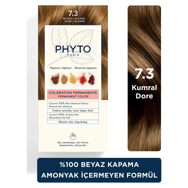 Phyto Color 7.3 Kumral Dore Amonyaksız Saç Boyası Bitkisel İçerik ile Canlı Renkler Sağlar - Görsel 7