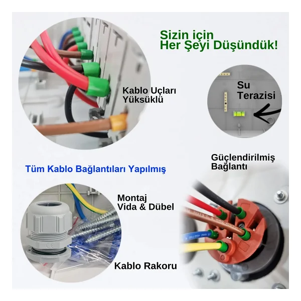 Hgsşarj Amazon Deluxe IP66-IP67-IP68, Trifaze Elektrikli Araç Kombinasyon Kutusu, Tesla Blue Adaptöre Uyumlu, 5X32A + 3X32A + 1X16A - 5 Yıl Garanti - Schneider - Görsel 4