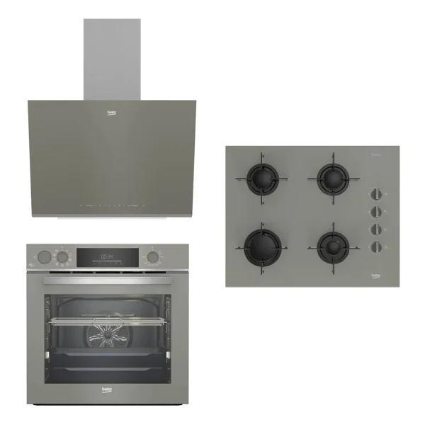 Beko Gri Cam Ankastre Set Fitfry Özelliği A Enerji Sınıfı Modern Mutfak Uyumlu - Görsel 5