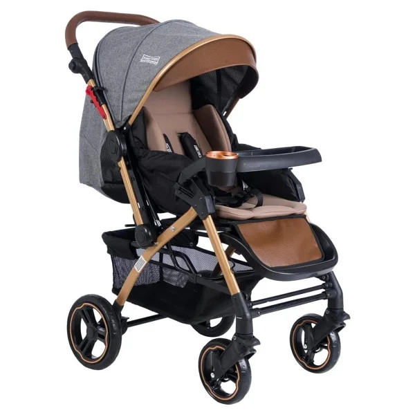 Tommybaby Tornado Plus Black Çift Yönlü Bebek Arabası Gri - Görsel 4