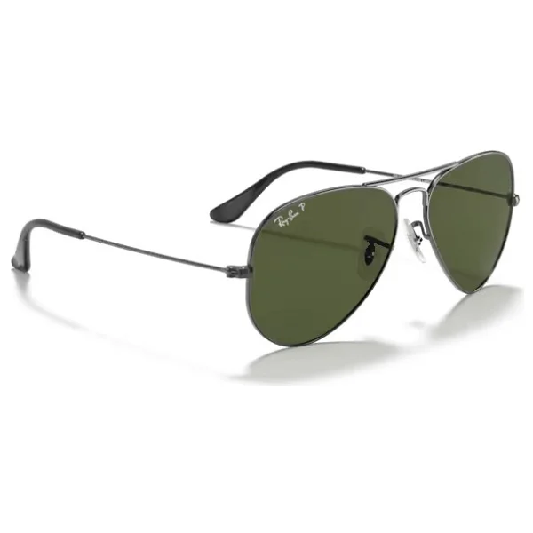 Ray-Ban Aviator 3025 004/58 Gunmetal-Green Polarize Güneş Gözlüğü - Görsel 4