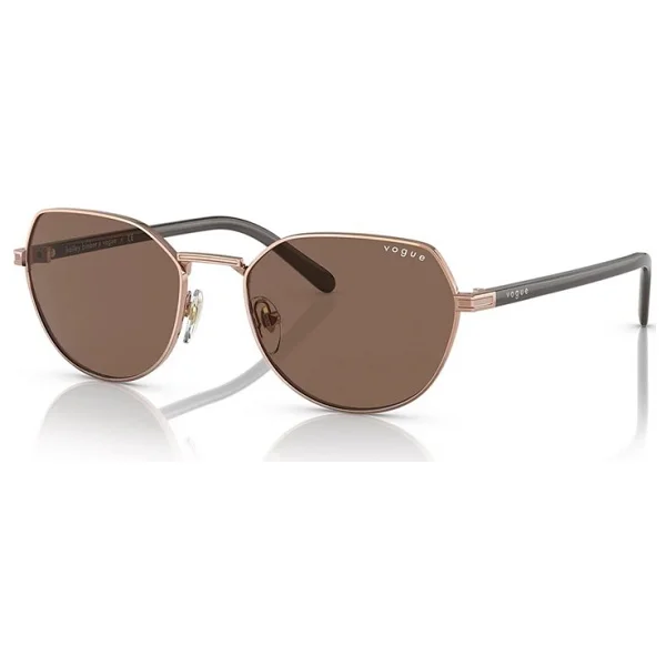 Vogue Hailey Bieber VO4242S 515273 Rose Gold-Dark Brown Kadın Güneş Gözlüğü - Görsel 5