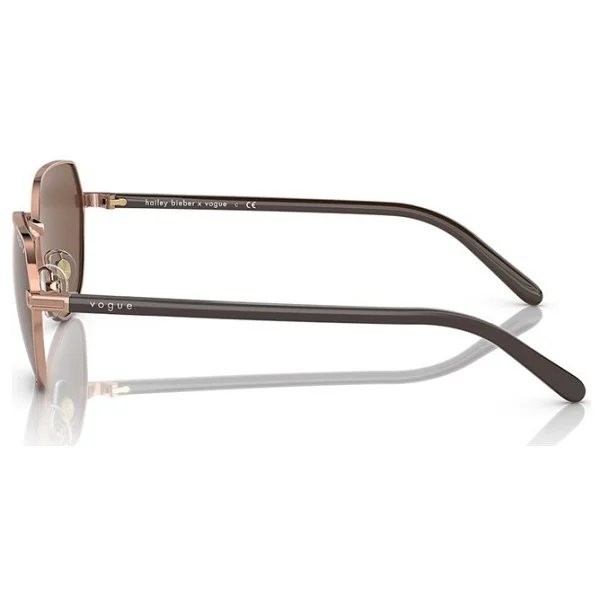 Vogue Hailey Bieber VO4242S 515273 Rose Gold-Dark Brown Kadın Güneş Gözlüğü - Görsel 3