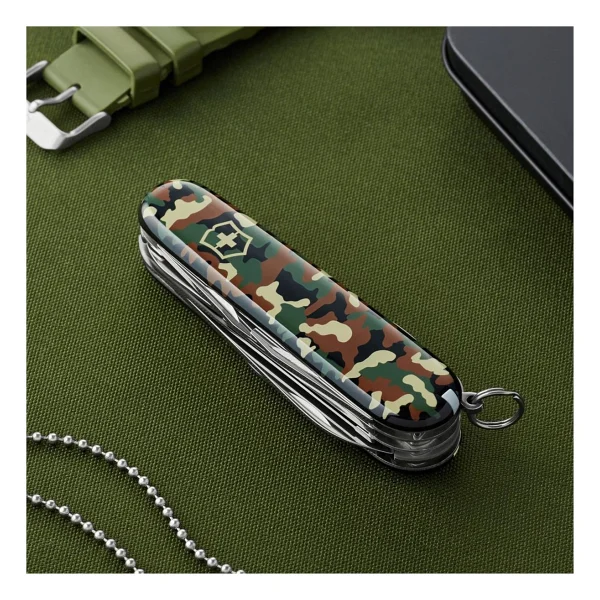 Victorinox Huntsman 1.3713.94 Yeşil Kamuflaj 15 Fonksiyonlu Çok Amaçlı Çakı - Görsel 8