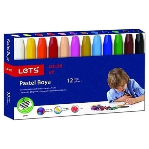 Lets Karton Kutulu 12'li Pastel Boya - Görsel 4