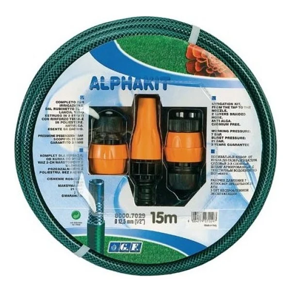 GF 8000-7028 1/2 inç 15 m Adaptör Kitli Bahçe Hortumu - Görsel 3