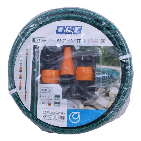 GF 8000-7028 1/2 inç 15 m Adaptör Kitli Bahçe Hortumu - Görsel 2