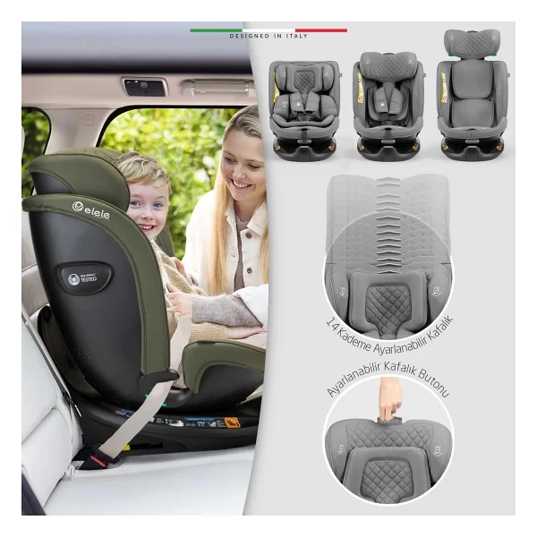 Elele Ritornofix I-Size 360° Dönebilen 0-36 kg Oto Koltuğu - Görsel 8