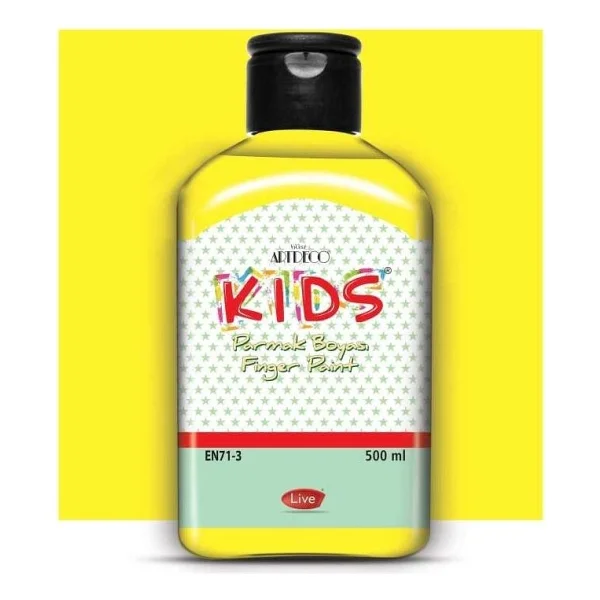 Artdeco Kids 500 ml Parmak Boyası Sarı - Görsel 2