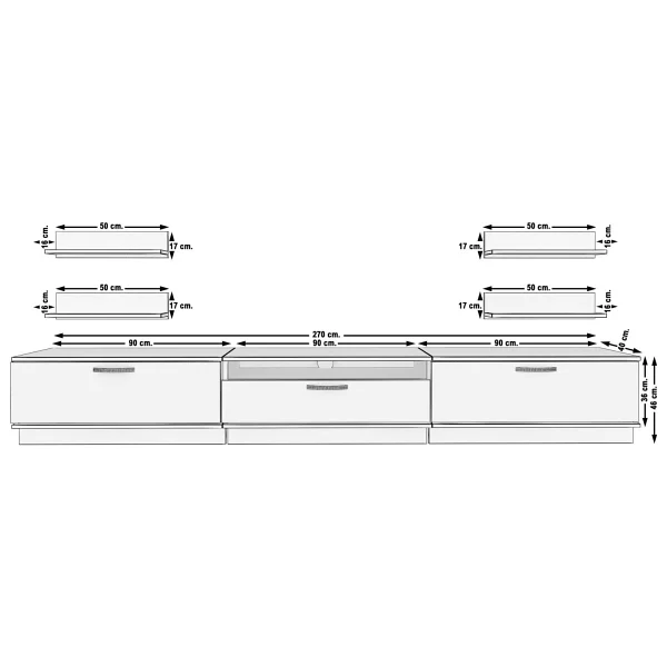 Decoraktiv Trendstyle 270R Mdf Tv Ünitesi Tv Sehpası - Naturel Pera - Görsel 6