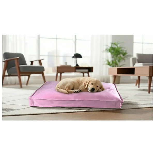 Brt Pet Premium Kedi Köpek Yatağı - 50X70 Fermuarlı Yıkanabilir Minder - Pembe - Görsel 2