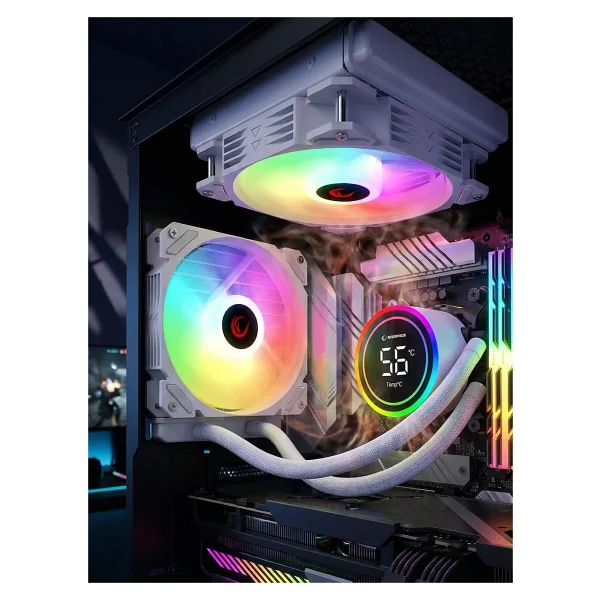 Rampage Helios C13 Beyaz ARGB 120 mm İşlemci Sıvı Soğutucu - Görsel 7