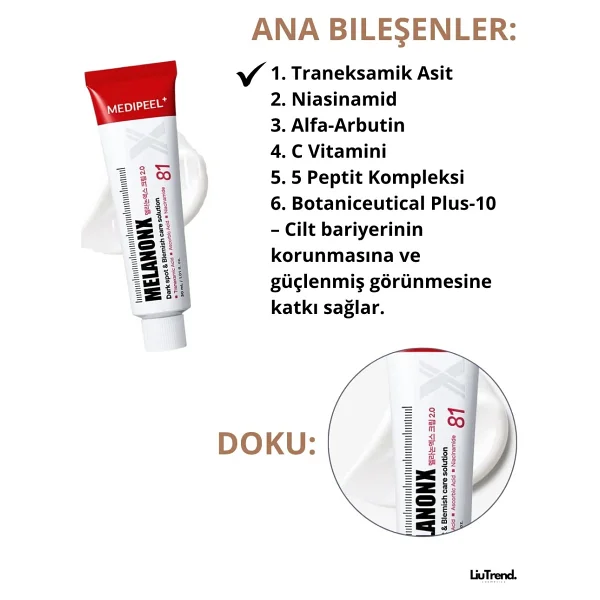 MEDIPEEL Melanon X RX 2.0 Ton Eşitleyici Aydınlatıcı 30 ml Leke Kremi - Görsel 3
