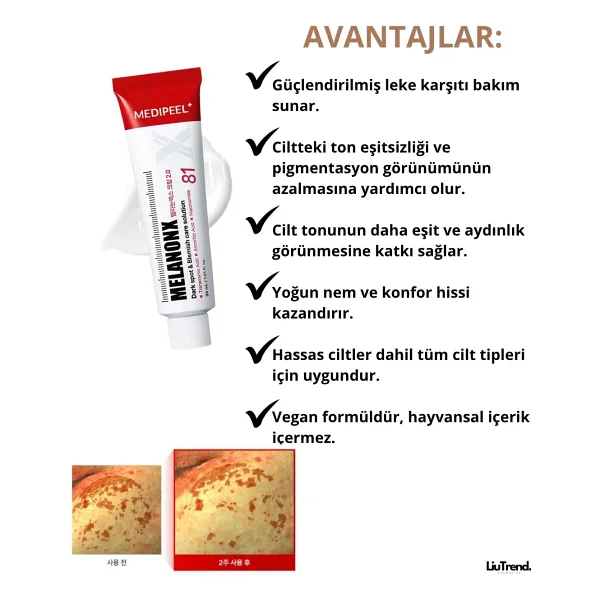 MEDIPEEL Melanon X RX 2.0 Ton Eşitleyici Aydınlatıcı 30 ml Leke Kremi - Görsel 4