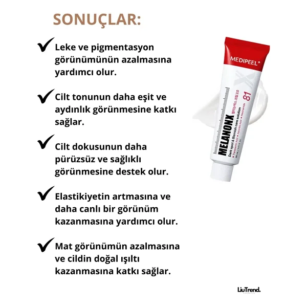 MEDIPEEL Melanon X RX 2.0 Ton Eşitleyici Aydınlatıcı 30 ml Leke Kremi - Görsel 5