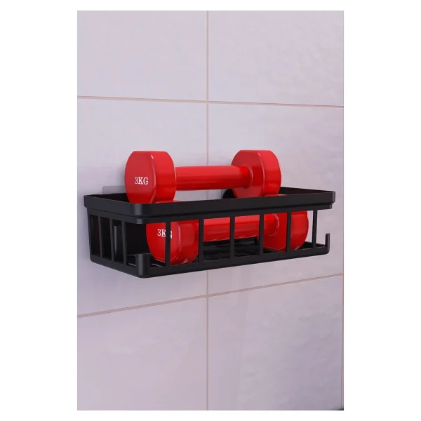 İndecor Houseware 1 Adet Oslo Banyo Düzenleyici Deterjanlık Sabunluk 1'li Yapışkanlı Eviye Altı Düzenleyici Organizer - Siyah - Görsel 7