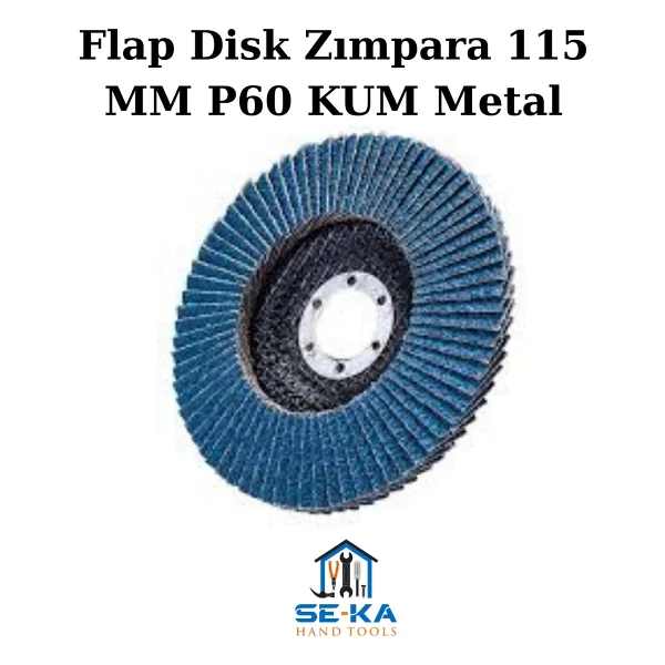 Seka Hand Tools Flap Disk Zımpara 115 mm P60 Kum Metal - Ahşap Taşlama Diski 5 Adet - Görsel 4