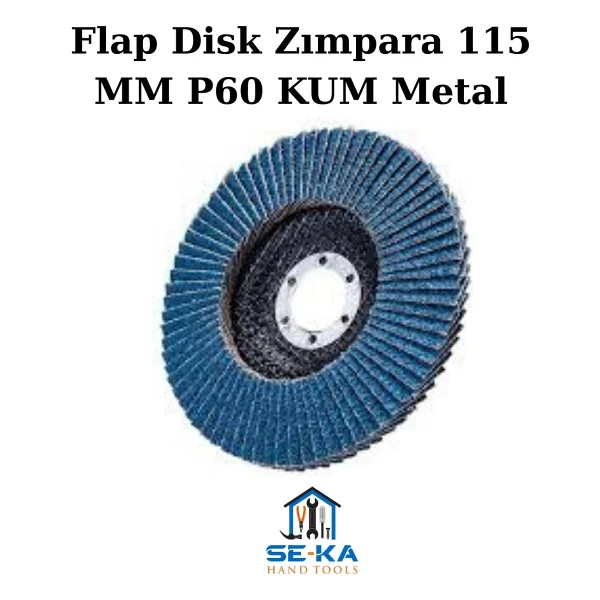 Seka Hand Tools Flap Disk Zımpara 115 mm P60 Kum Metal - Ahşap Taşlama Diski 5 Adet - Görsel 2