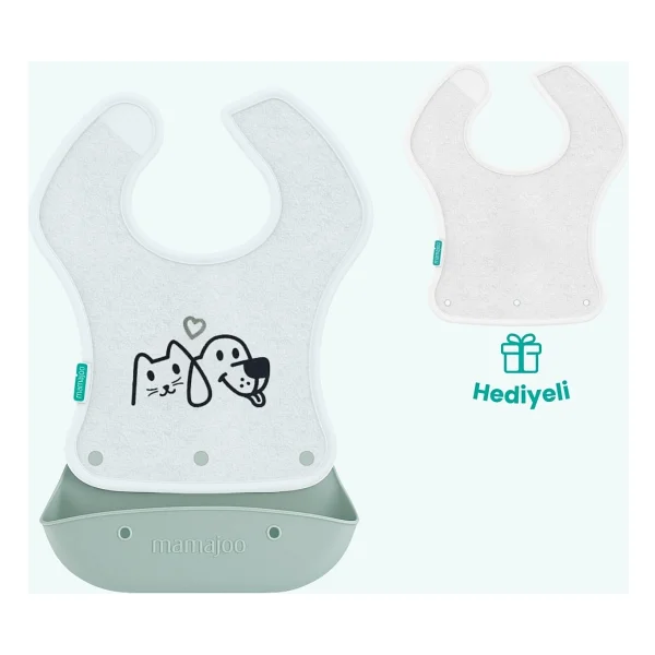 Mamajoo 2 in 1 Katlanır Powder Green Mama Önlüğü - Görsel 7